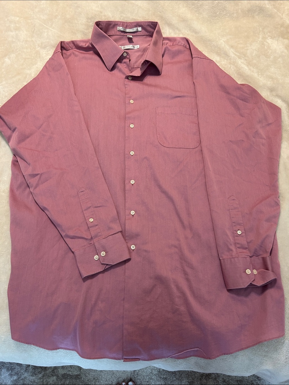 Geoffrey Beene Men's Long-Sleeve Button-Down Shirt in Mauve